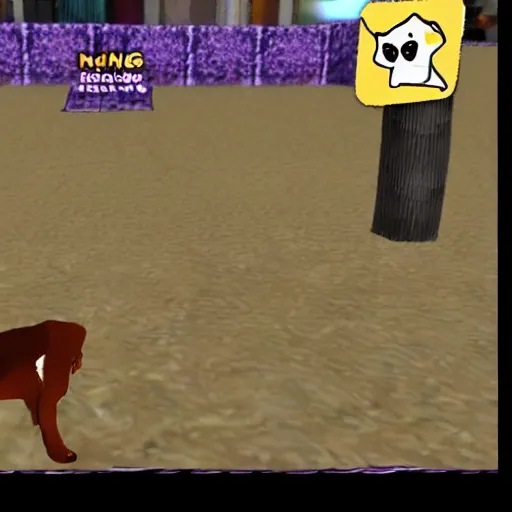 Prompt: a dog turning into a corrupted satan, nintendogs gameplay