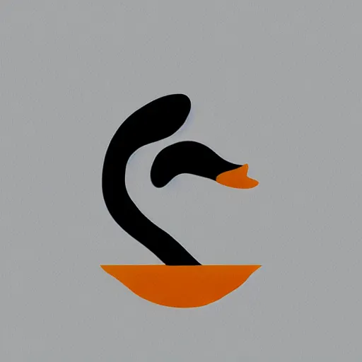 Image similar to a duck logo is shown on a white background, a minimalist painting by jacob duck, behance contest winner, international typographic style, behance hd, logo, flickr