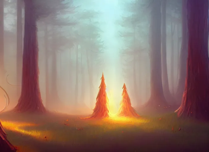 Prompt: a big pile of straws in a mystical forest full of wonders, pine trees, magical atmosphere, trending on artstation, 30mm, by Noah Bradley trending on ArtStation, deviantart, high detail, stylized portrait H 704