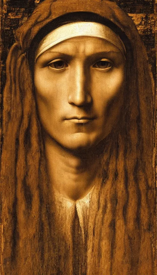 Prompt: portrait of a digital shaman, by leonardo da vinci