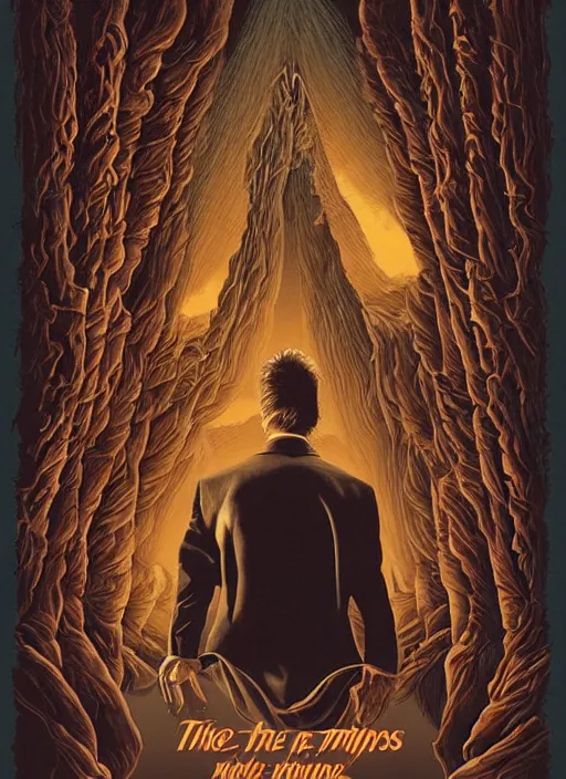 Image similar to evil beings are puppetmasters, pull the strings into the mind of tom cruise, they reach into his mind, twin peaks poster art, from scene from twin peaks, by michael whelan, artgerm, retro, nostalgic, old fashioned