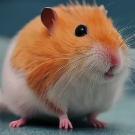 Prompt: hamster made out of a chemical reaction