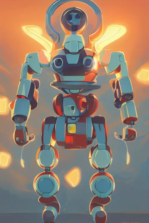 Image similar to metabots medabots medarotto medarot robot minimalist comics, behance hd by jesper ejsing, by rhads, makoto shinkai and lois van baarle, ilya kuvshinov, rossdraws global illumination ray tracing hdr radiating a glowing aura