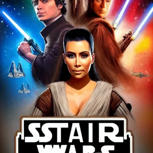 Image similar to super detailed star wars movie poster with ben shapiro, snooki and kim kardashian, 8k full HD photo, cinematic lighting, anatomically correct, oscar award winning, action filled, correct eye placement,