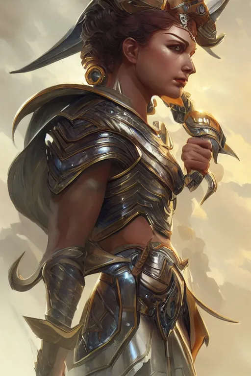 Image similar to amazon valkyrie athena, d & d, fantasy, portrait, highly detailed, headshot, digital painting, trending on artstation, concept art, sharp focus, illustration, art by artgerm and greg rutkowski and magali villeneuve