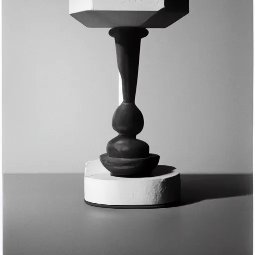 Prompt: an award - winning readymade sculpture, everyday object on a pedestal, empty white room, courtesy of centre pompidou archival pigment print by marcel duchamp