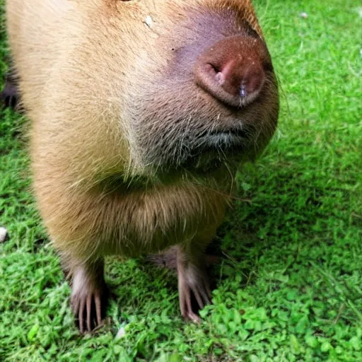 Prompt: a capybara wearing a fedora