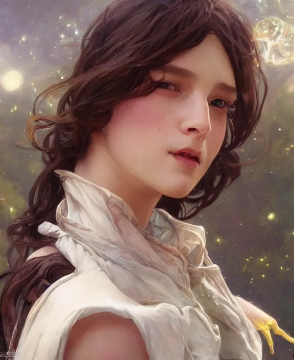 Prompt: portrait of a insect creature, adorable, childlike, milky way environment, ultra realistic, concept art, intricate details, cheerful, highly detailed, photorealistic, octane render, 8 k, unreal engine. art by christopher marley and artgerm and greg rutkowski and alphonse mucha