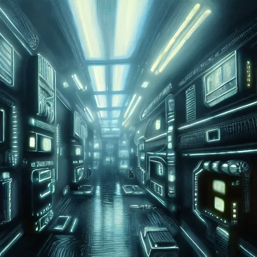 Prompt: ultra realist intricate detailed painting of a room full of cryo pods, blade runner, sci - fi, very intricate details, female in focus, 8 k resolution, volumetric lighting, artstyle hiraku tanaka, award winning