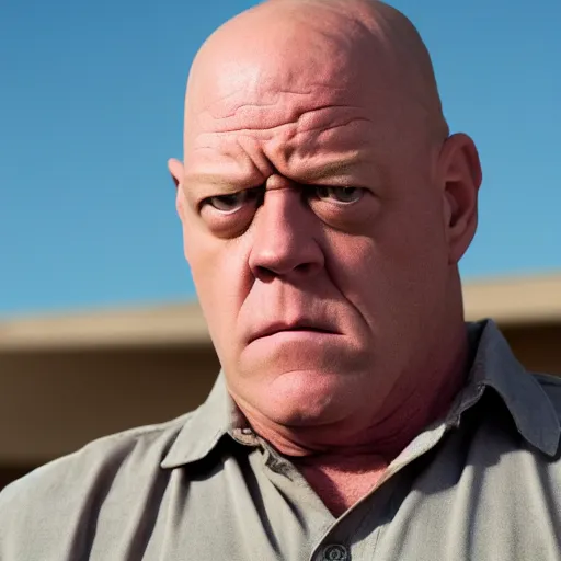 Prompt: angry!!!!!!!!!! hank schrader looking at the camera, still from breaking bad, close - up, 4 k, 8 k, hd quality, high quality, hyperdetailed