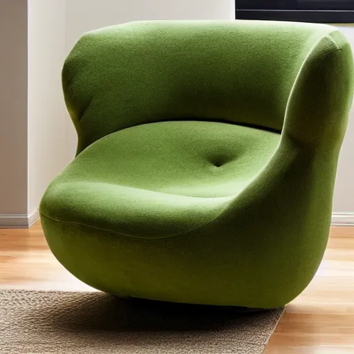 Image similar to armchair in the shape of an avocado