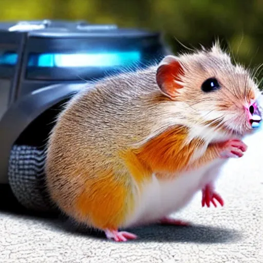 Image similar to fusion between hamster and truck