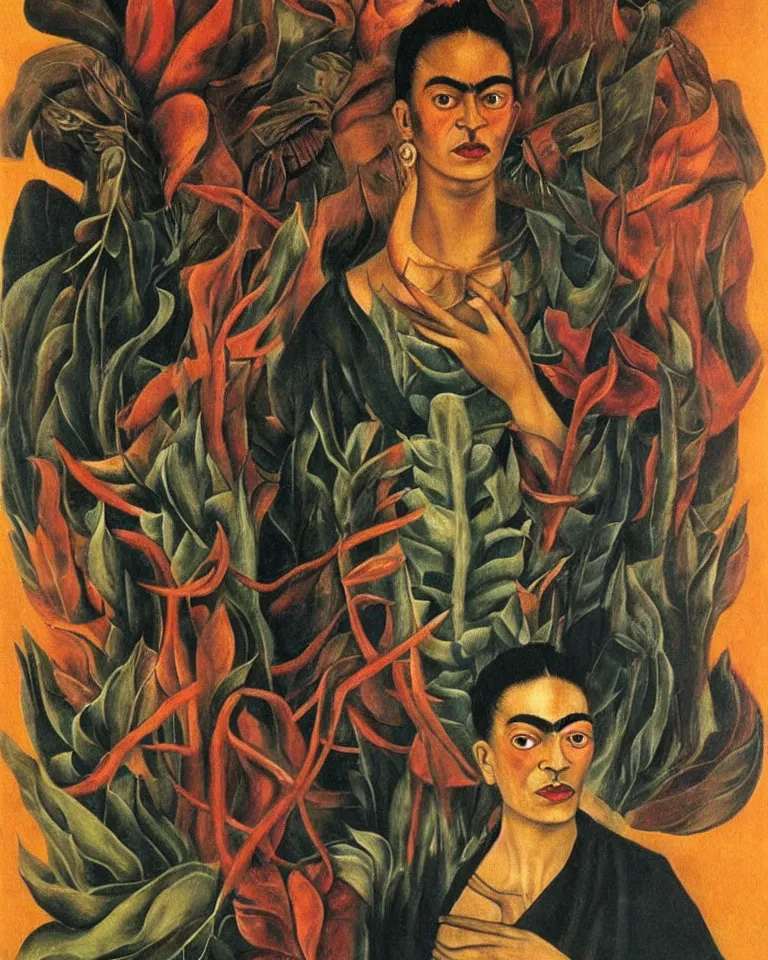 Prompt: virulent female spirit, apparition, by frida kahlo, masterful artwork