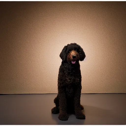 Image similar to a bernedoodle in armor studio lighting trending in downtown san francisco