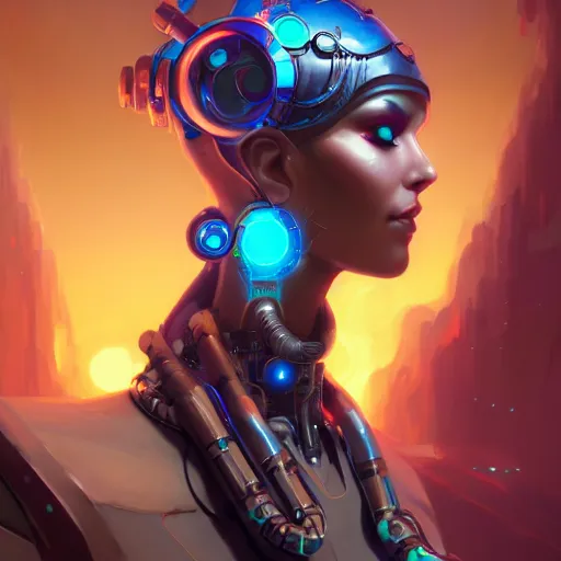 Image similar to a portrait of a beautiful cybernetic cleopatra, cyberpunk concept art by pete mohrbacher and wlop and artgerm and josan gonzales, digital art, highly detailed, intricate, sci-fi, sharp focus, Trending on Artstation HQ, deviantart, unreal engine 5, 4K UHD image