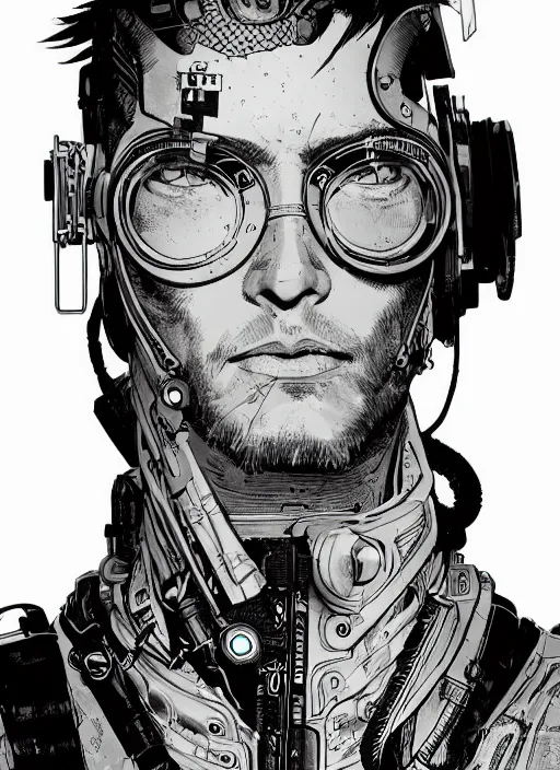 Prompt: cyberpunk tech bro. portrait by ashley wood and alphonse mucha and laurie greasley and josan gonzalez and james gurney. spliner cell, apex legends, rb 6 s, hl 2, d & d, cyberpunk 2 0 7 7. realistic face. vivid color. dystopian setting.