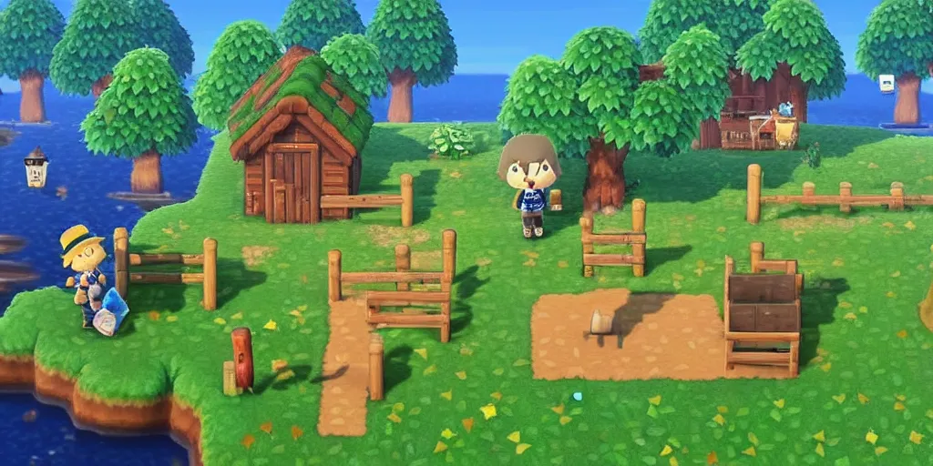 Image similar to cottagecore animal crossing, stardew valley, moss, village, plants, cute, friendly in the style of studio ghibli