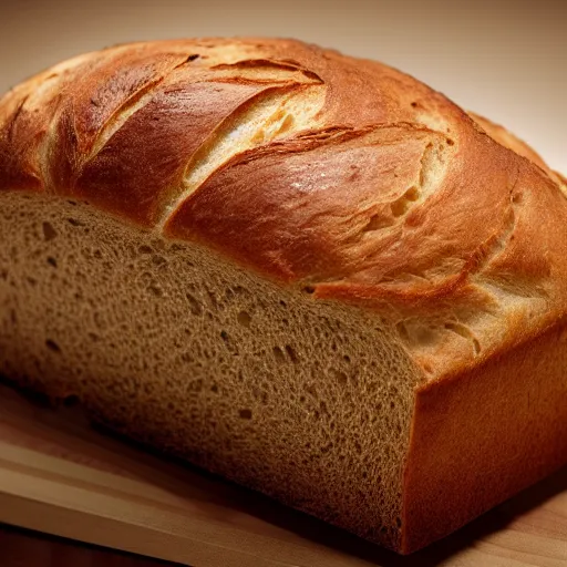 Image similar to bread as a real person, photorealistic, cinematic