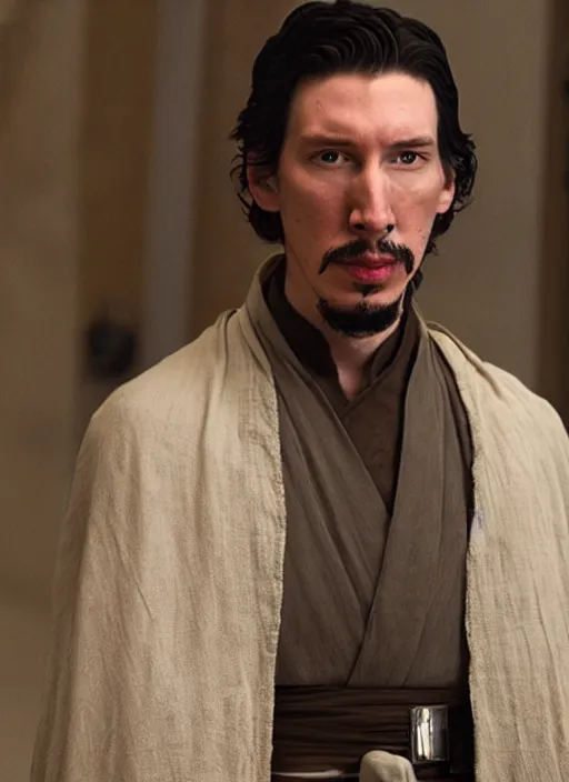 Image similar to adam driver as obi wan kenobi