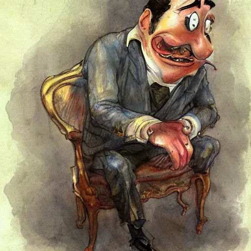 Image similar to the drunk french baron by peter de seve