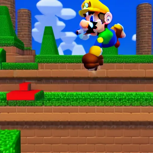 Image similar to Playstation one screenshot of Super Mario 64