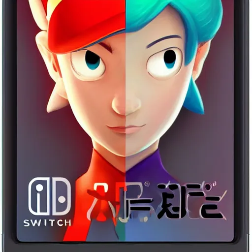 Image similar to face icon stylized minimalist nintendo switch, loftis, cory behance hd by jesper ejsing, by rhads, makoto shinkai and lois van baarle, ilya kuvshinov, rossdraws global illumination