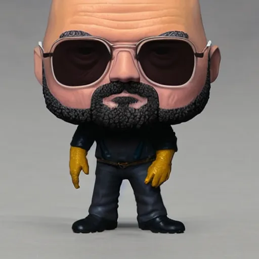 Image similar to Hank from Breaking bad as a funko pop, ultra high detail, realistic.