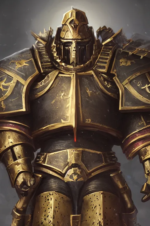 Image similar to armor portrait heros warhammer 4 0 k horus heresy fanart - the primarchs emperor by johannes helgeson animated with vfx concept artist & illustrator global illumination ray tracing hdr fanart arstation zbrush central hardmesh 8 k octane renderer comics stylized