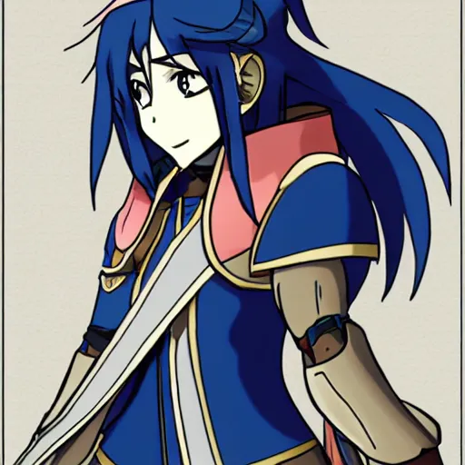 Prompt: lucina from fire emblem awakening drawn in the style of eiichiro oda