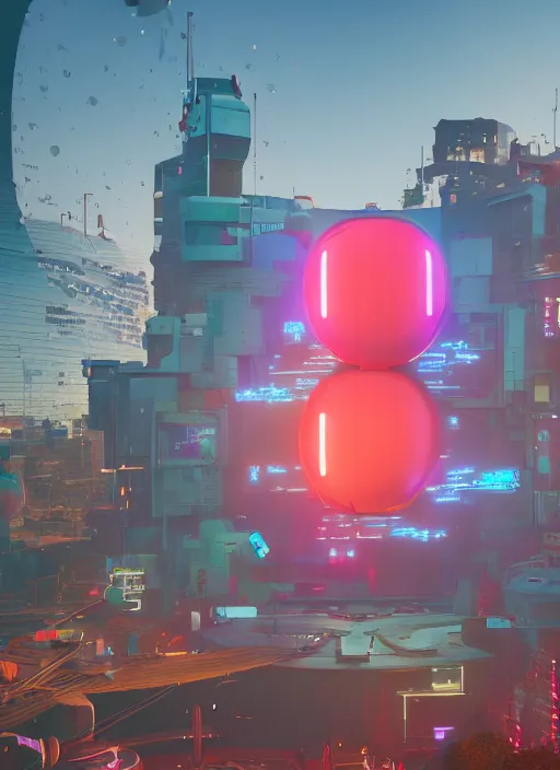 Image similar to giant cyber mickey mouse head in netflix office, by beeple, golden ratio, cyberpunk, futuristic, sci - fi, octane render, unreal engine 5, trending on artstation, 8 k