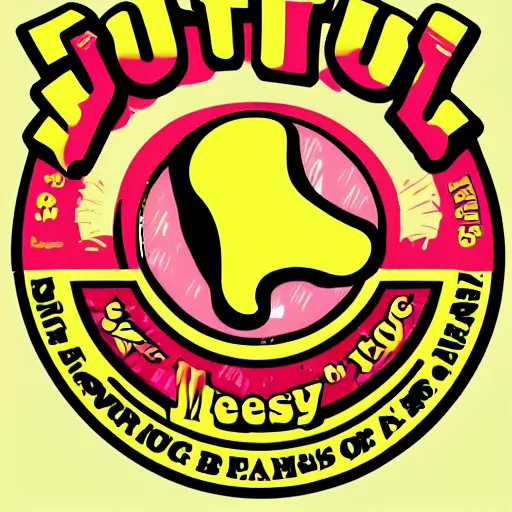 Image similar to the juicy fruit logo font with the text'good meat'