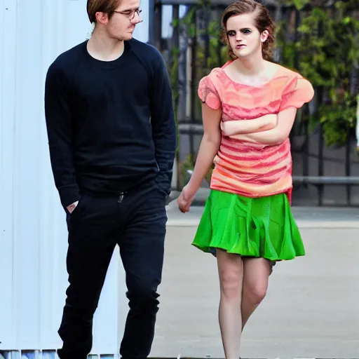 Prompt: emma watson smells a fart by dr. seuss