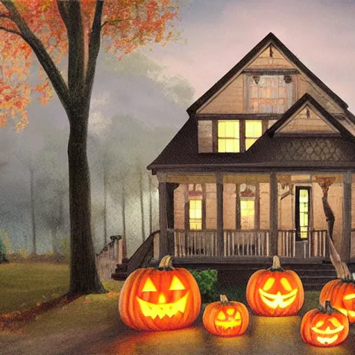 Image similar to realistic renderings of halloween scenes