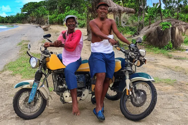 Prompt: 😌📸🛵🇵🇬⚡ in the style of a 1 9 9 0's tourist photo