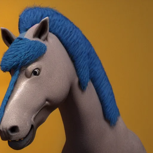 Image similar to ultra realistic 3 d render of bojack horseman