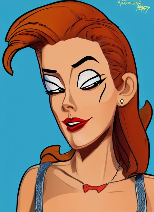 Image similar to amber heard as a Bob Clampett cartoon, detailed digital art, trending on Artstation