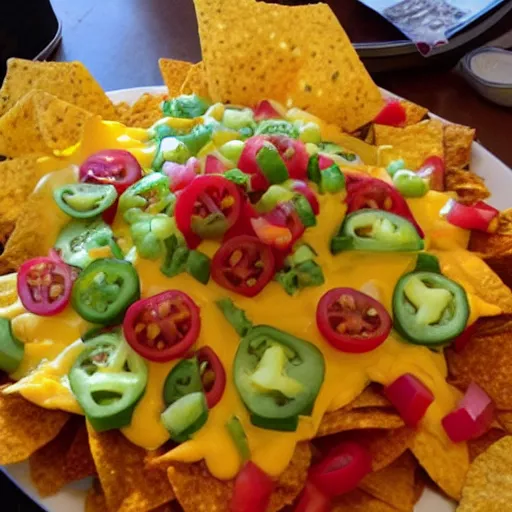 Prompt: happy nachos