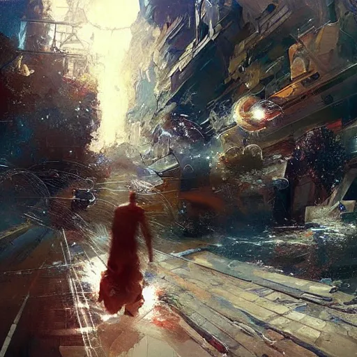 Image similar to a glitch in space time and reality, craig mullins