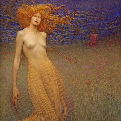 Image similar to art by Jean Delville
