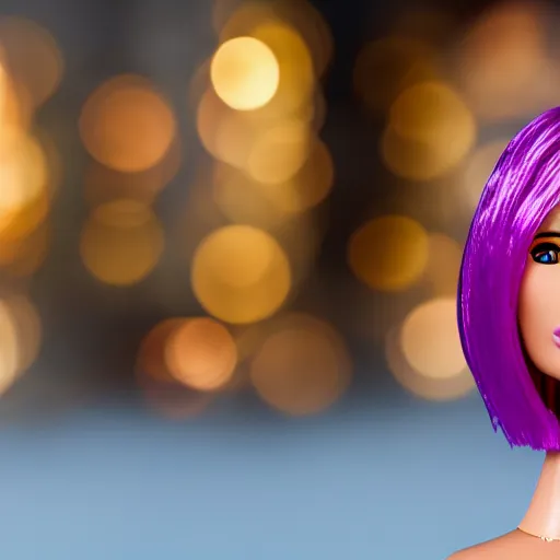 Image similar to zoolander as a barbie doll, product shot, dynamic lighting, depth of field, bokeh