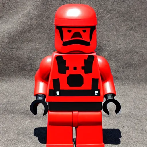 Image similar to red stormtrooper lego figure