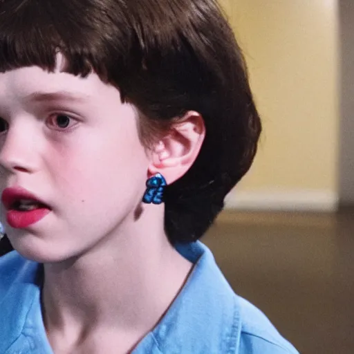 Image similar to demogorgon from stranger things wearing blue earrings