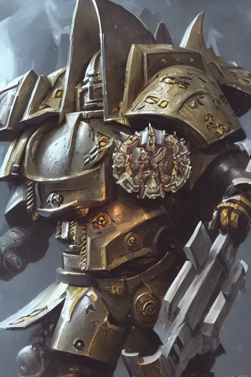 Image similar to armor portrait heros warhammer 4 0 k horus heresy fanart - the primarchs emperor by johannes helgeson animated with vfx concept artist & illustrator global illumination ray tracing hdr fanart arstation zbrush central hardmesh 8 k octane renderer comics stylized