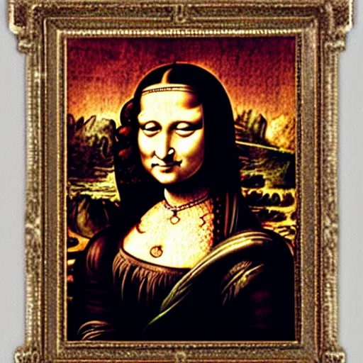 Prompt: monalisa as nepali woman