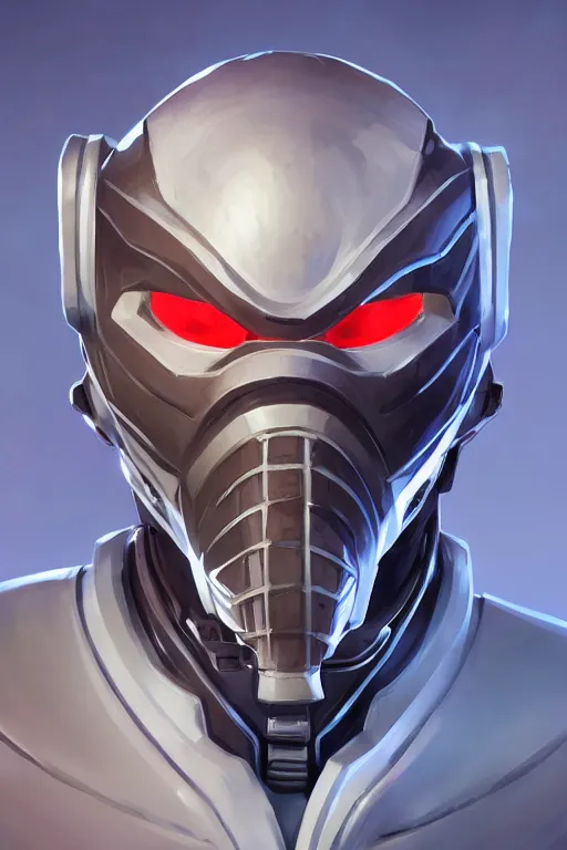 Image similar to epic mask helmet robot ninja portrait stylized as fornite style game design fanart by concept artist gervasio canda, behance hd by jesper ejsing, by rhads, makoto shinkai and lois van baarle, ilya kuvshinov, rossdraws global illumination radiating a glowing aura global illumination ray tracing hdr render in unreal engine 5