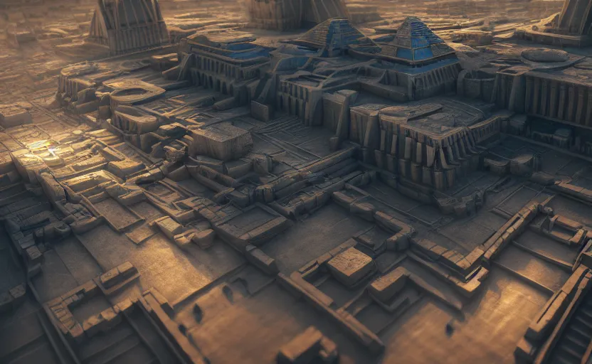 Image similar to inside an ancient egyptian inspired futuristic kingdom city with people walking around, highly detailed, 8 k, hdr, award - winning, octane render, artstation