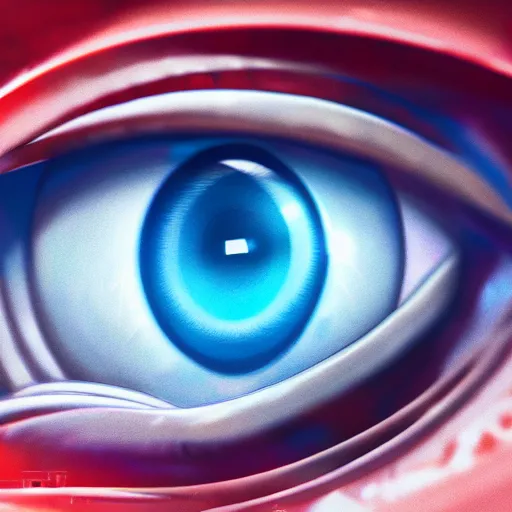 Prompt: A digital concept art painting a macro photograph of an alien eye, hyper realistic 4K UHD image, unreal engine