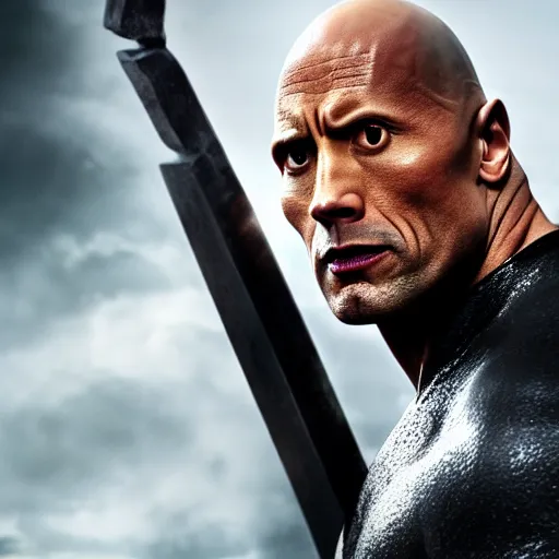 Image similar to a film still of dwayne johnson as voldemort, studio photography, high detail, ultra high detail, 4 k, hdr, 8 k