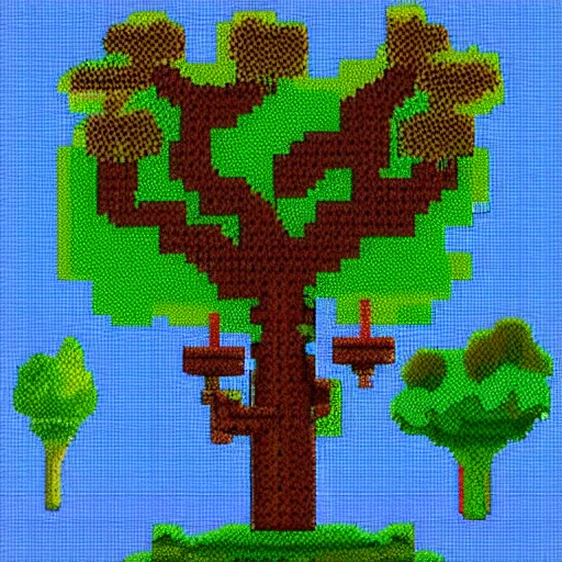 Image similar to pixel art tree for a swamp, game concept art, tree sprite