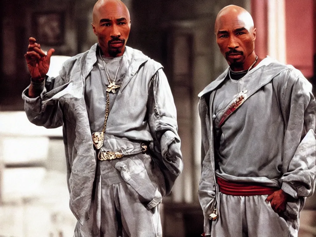 Prompt: “tupac as captain Picard”